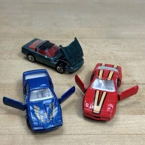 Lot Of 3 Yat Ming HWCorvette Pontiac 1/64 Loose Diecast Opening Doors Hong Kong